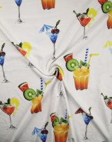Креп Мосс "Pina colada" белый