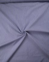 Поплин рубашечный "Полоска" темно-синия-белая