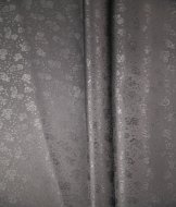Подкладочная ткань "Camelia" чёрный рисунок на чёрном